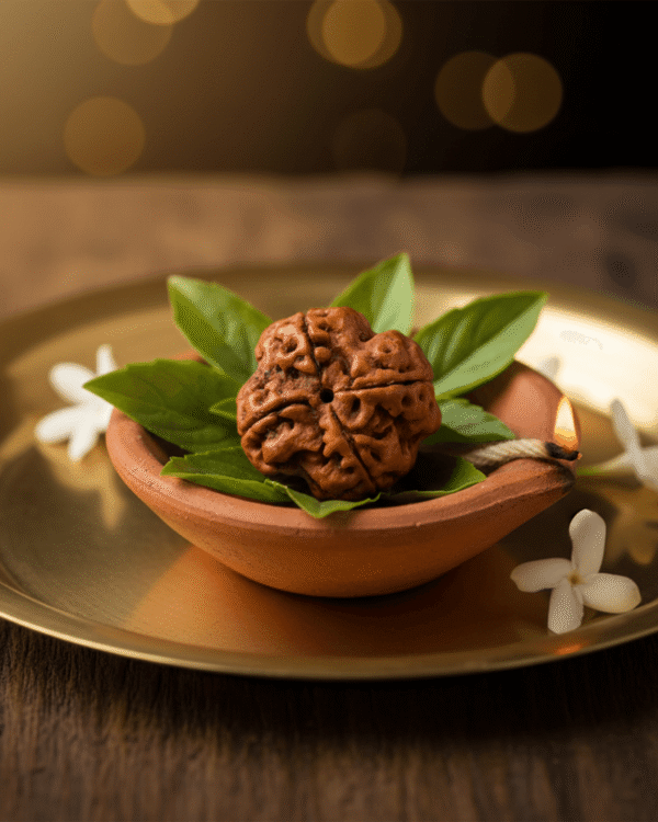 Alternative view of 4 Mukhi Rudraksha