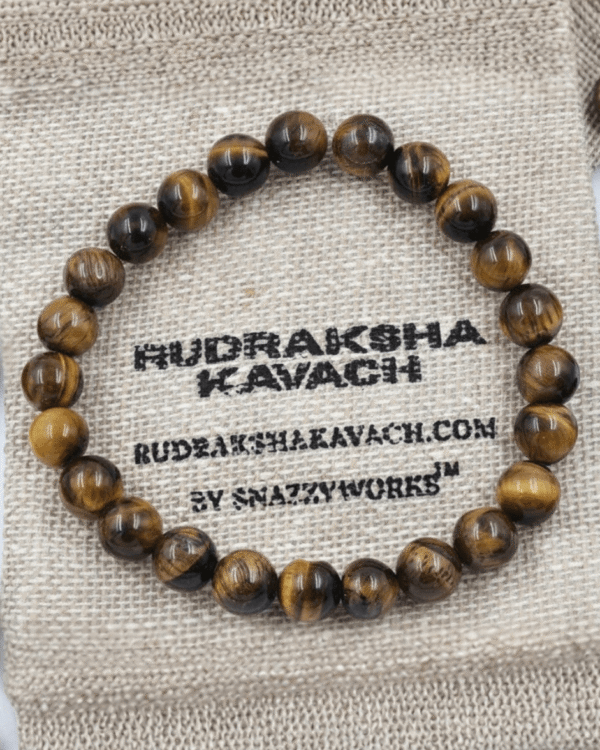 Home Tiger Eye Bracelet Rudraksha Kavach By Snazzyworks Image 2