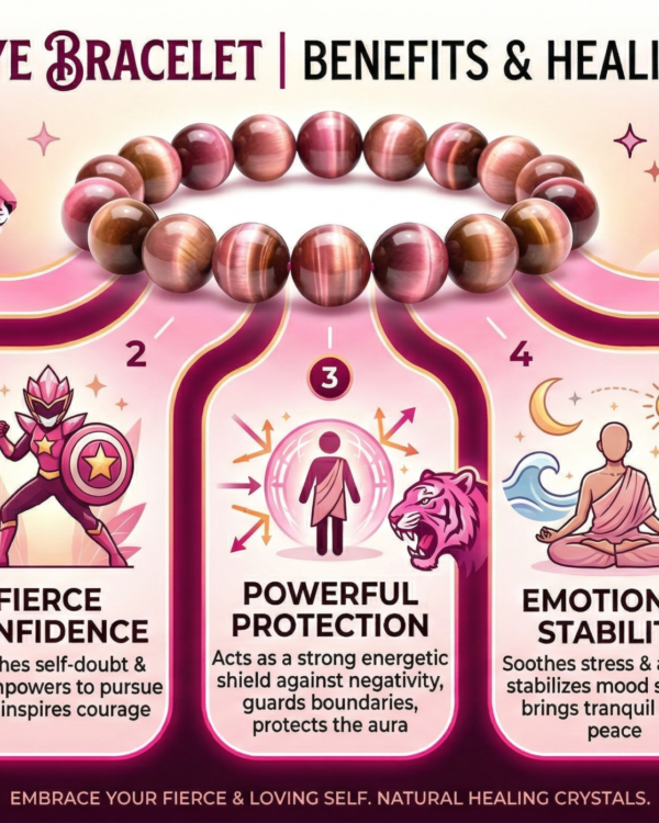 Alternative View Of Pink Tiger Eye Bracelet