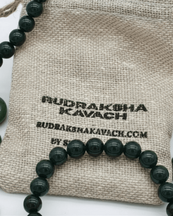 Home Dark Green Jade Bracelet Main By Rudrakshakavach,Com By Snazzyworks